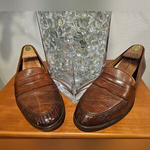 Bragano Cole Haan Made In Italy Brown Leather Penny Loafers Size 9.5